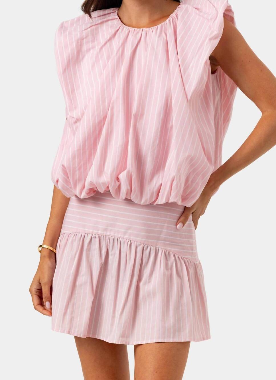 NEW SUNDAYS stripe kiera top in roselight